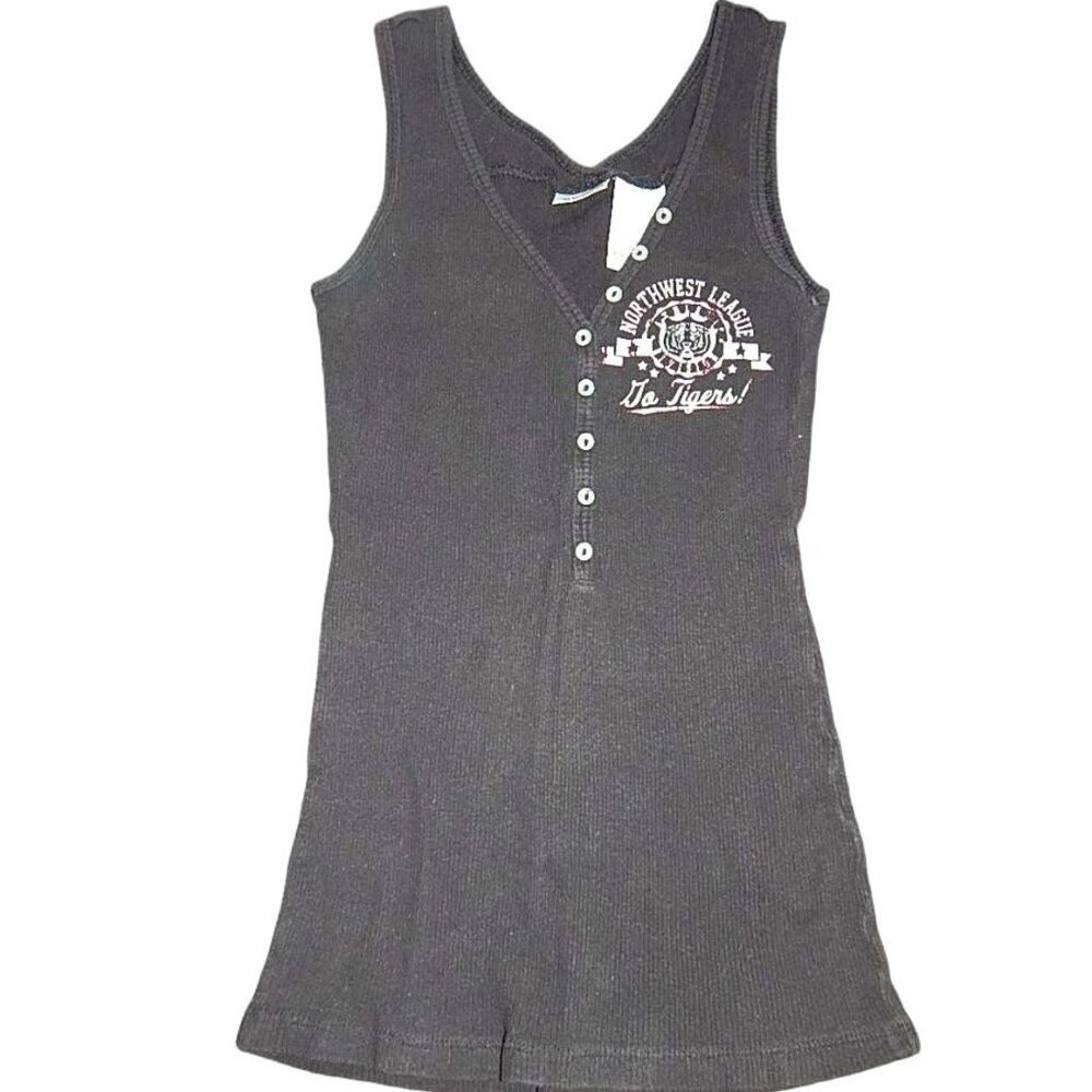 No Boundaries women’s junior’s small 3/5 black ribbed “Go Tigers” cotton tank